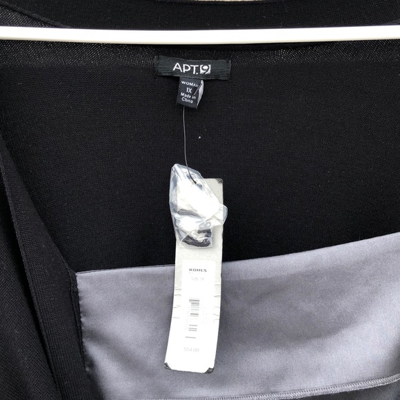 NWT APT 9 1X black and silver sweater - Picture 2 of 6